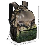yanfind Children's Backpack Fur Grass Wild  Outdoors Deers Antelope Wildlife Field Buck Antlers Rural Preschool Nursery Travel Bag