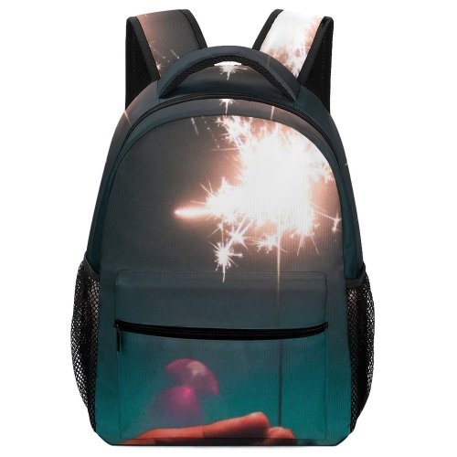 yanfind Children's Backpack Festival Victoria Dark Depth Fireworks Explode Evening Field Sparkler Event Light Preschool Nursery Travel Bag