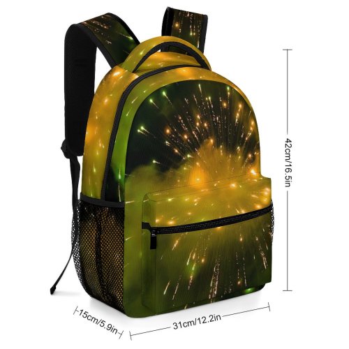 yanfind Children's Backpack Fireworks Night Lights Diwali Event Light Fte Midnight Preschool Nursery Travel Bag