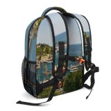 yanfind Children's Backpack Bay Boats Tourism Coast Vacation Antalya Port Daylight Travel Marina Beach Watercrafts Preschool Nursery Travel Bag