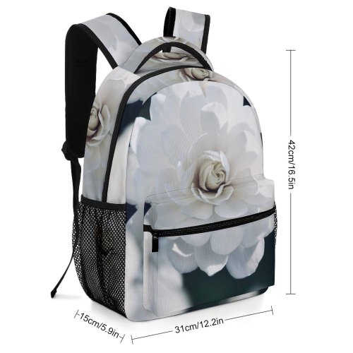 yanfind Children's Backpack  Dahlia Flower Plant Grey Rose Petal Public Domain Preschool Nursery Travel Bag