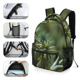 yanfind Children's Backpack Abies Plant Pictures Grey Tree Fir Succulent Bokeh Yew Conifer Preschool Nursery Travel Bag