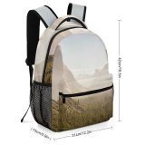 yanfind Children's Backpack  Range Foggy Grey Mist  Grass Wilderness Fog Stone Rocky Preschool Nursery Travel Bag
