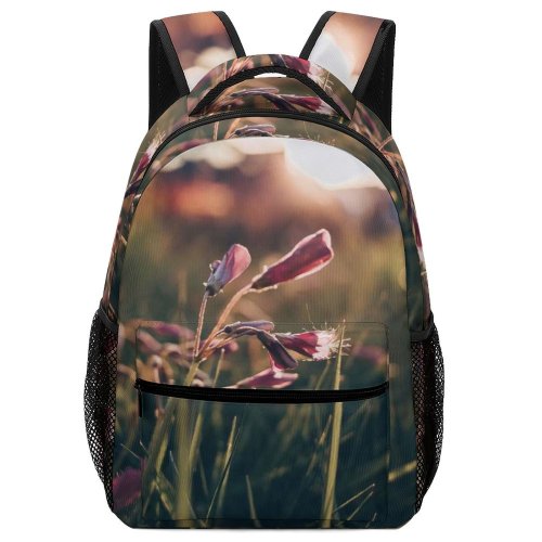 yanfind Children's Backpack Grass Field Plant Grassland Outdoors Vegetation Countryside Farm Meadow Rural Birds Jar Preschool Nursery Travel Bag
