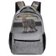 yanfind Children's Backpack Grey Pet Shorthair Outdoors City Ocicat Haired Street Felidae Kitten Tabby Whiskers Preschool Nursery Travel Bag