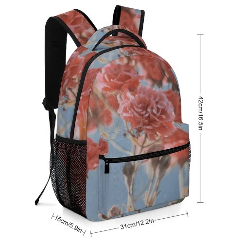 yanfind Children's Backpack Flower  Geranium Plant Rose Light Rainbow Sky Pastel Summer Outdoors Petal Preschool Nursery Travel Bag