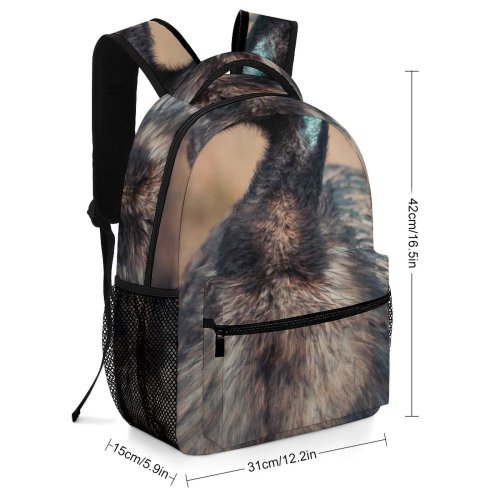 yanfind Children's Backpack Poultry Bird Outdoors Daylight Zoology  Side Beak Grass Portrait Wildlife Feather Preschool Nursery Travel Bag