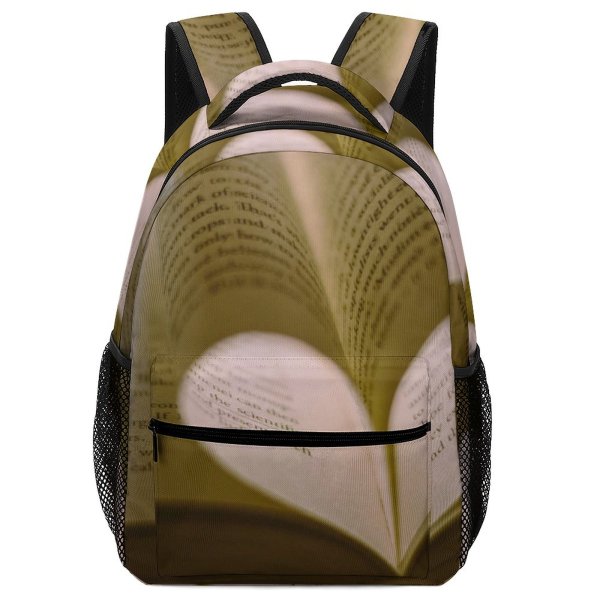 yanfind Children's Backpack  Words Testament Literature Research Novel Papers Pages Information Knowledge Writing Bindings Preschool Nursery Travel Bag