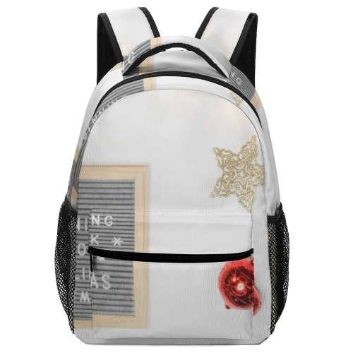 yanfind Children's Backpack Flatlay Design Ball Lights Season String Hanging Picture Decorate Preschool Nursery Travel Bag