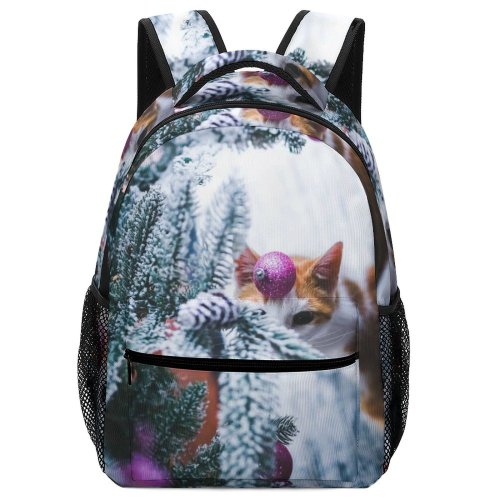 yanfind Children's Backpack Year  Tree Xmas Frost Decoration Funny Winter Outdoors Snowflake Home Decor Preschool Nursery Travel Bag