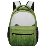 yanfind Children's Backpack Field Outdoors Grassland Vegetation Plant Grass Countryside Paddy Land Tree England Rural Preschool Nursery Travel Bag