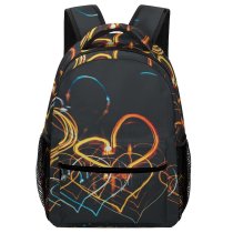 yanfind Children's Backpack Facebook Dark Time Design Artistic Lights Lapse Creativity Colorful Light Defocused Preschool Nursery Travel Bag
