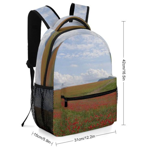 yanfind Children's Backpack Field Grassland Outdoors Countryside Mound Scenery Public Domain Preschool Nursery Travel Bag