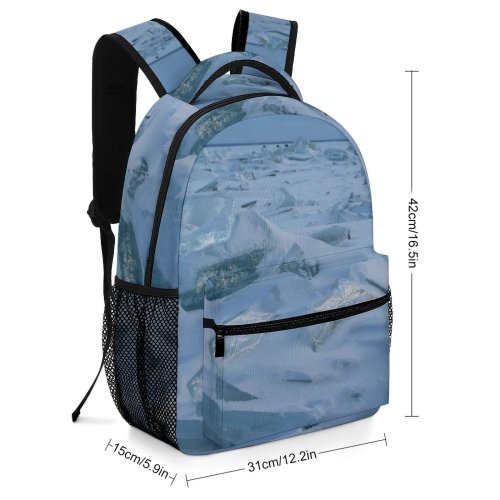 yanfind Children's Backpack Lakes Frozen  Lake  Snow Minnesota Free Fishing Great Winter Preschool Nursery Travel Bag