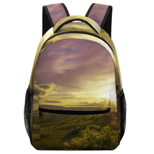 yanfind Children's Backpack  Light Outdoors Sunlight Scenery Mlsheim Landscape Countryside Sky Sunrise Field Grassland Preschool Nursery Travel Bag