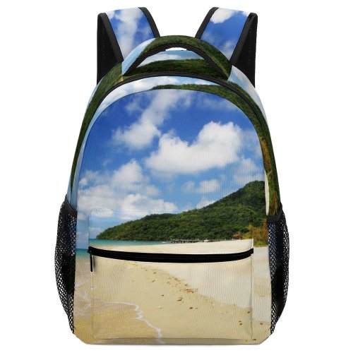 yanfind Children's Backpack Beach Sand Boat Sea Hills Sky Coast Dunk Island Queensland Australia Tropics Preschool Nursery Travel Bag