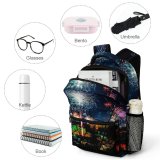 yanfind Children's Backpack Festival Dark Illuminated Lights Fireworks Evening Energy Event Light Explosion Outdoors Preschool Nursery Travel Bag