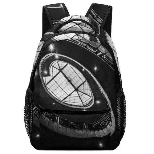 yanfind Children's Backpack Focus Dark Design Lights Staircase Space Architecture Spiral Preschool Nursery Travel Bag