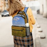 yanfind Children's Backpack Landscape Countryside Scenic Pictures Grassland Outdoors Oblast Kyiv Picturesque Grass Preschool Nursery Travel Bag