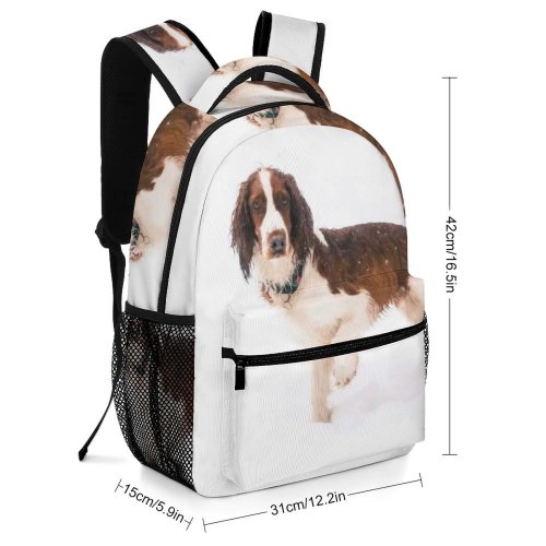 yanfind Children's Backpack Cliveden Pet United  Springer Creative Nt Snowing Pictures Spaniel Snow Preschool Nursery Travel Bag