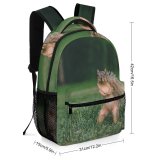 yanfind Children's Backpack  Focus Depth Grass Field Wildlife Squirrel Outdoors Rodent Cute Vertebrate Preschool Nursery Travel Bag