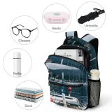 yanfind Children's Backpack Bay Boats Yacht Clouds Port Daylight Pier Travel Watercrafts Transportation Outdoors Seashore Preschool Nursery Travel Bag