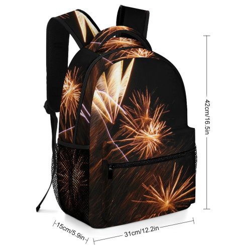 yanfind Children's Backpack Big Firework Fireworks Eve Diwali Midnight Festival Year's Event Fte Darkness Preschool Nursery Travel Bag