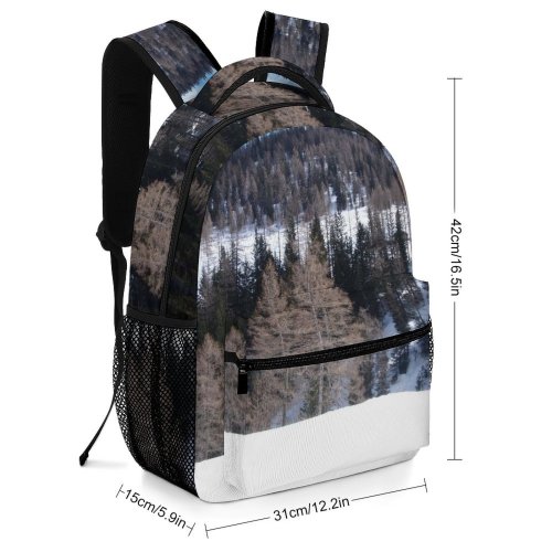yanfind Children's Backpack Bianco Abies Neve Pine Plant Domain Albero Pictures Skii Rio Grey Preschool Nursery Travel Bag