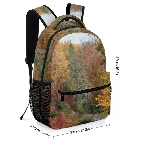 yanfind Children's Backpack Abies Tree Domain Plant Leaf Fir Public Outdoors Maple Wallpapers Road Preschool Nursery Travel Bag