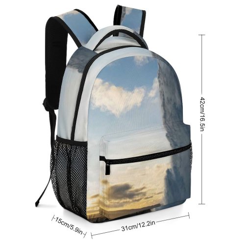 yanfind Children's Backpack Eruption Island Haukadalsvegur Pictures Strokkur Outdoors Grey Volcano Geyser Preschool Nursery Travel Bag