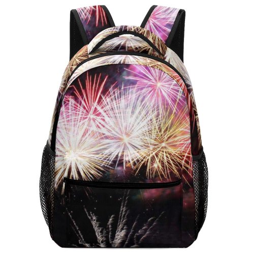 yanfind Children's Backpack Festival Independence Fireworks Colorful Fourth Display Th Eve July Sky Year Preschool Nursery Travel Bag