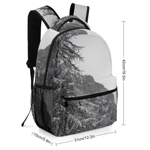 yanfind Children's Backpack D'isère Abies Pine Plant Creative Spruce Pictures Outdoors Grey Tree Val Preschool Nursery Travel Bag