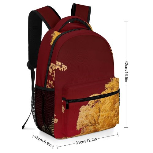 yanfind Children's Backpack Abies Scenery Tree  Domain Plant Fir Leaf Public Outdoors Maple Preschool Nursery Travel Bag