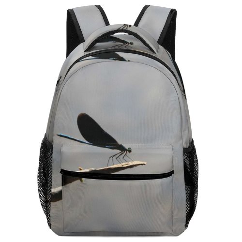 yanfind Children's Backpack Wood Butterfly Creek Forest Insect Dragonflies Damseflies Branch Sky Invertebrate Wing Preschool Nursery Travel Bag