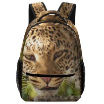yanfind Children's Backpack Leopard Big Cat Wild Panthera Whiskers Wildlife Preschool Nursery Travel Bag
