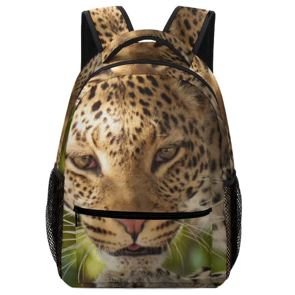 yanfind Children's Backpack Leopard Big Cat Wild Panthera Whiskers Wildlife Preschool Nursery Travel Bag