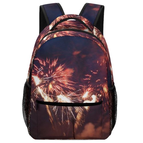 yanfind Children's Backpack July Fireworks Entertainment Fun Diwali Midnight Sky Festival Darkness Event Preschool Nursery Travel Bag