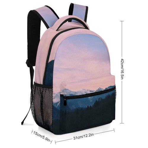yanfind Children's Backpack Abies Range Slovenia Tree  Ribčev Snow Domain Plant Fir Purple Preschool Nursery Travel Bag