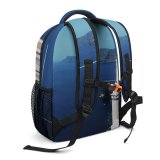 yanfind Children's Backpack Greece Building  Bell Architecture Santorini Mirror Dome Sea Travel Column Pillar Preschool Nursery Travel Bag