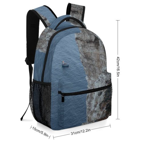 yanfind Children's Backpack Cliff Outdoors France Étretat Promontory Grey Etretat Rocks Emptyspace Minimalphoto  Travel Preschool Nursery Travel Bag