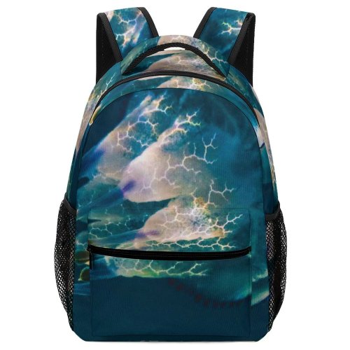 yanfind Children's Backpack Ocean Sea Marine Jellyfish Underwater  Fish Aquatic Invertebrate Preschool Nursery Travel Bag