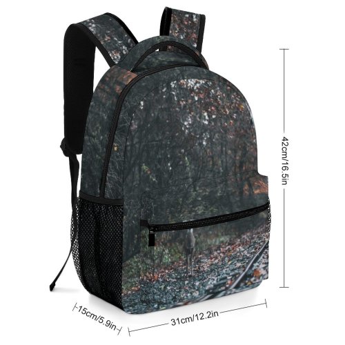 yanfind Children's Backpack Woods Deer Fall Alone Train Trees Wild Preschool Nursery Travel Bag