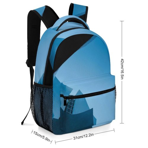 yanfind Children's Backpack Building City Metropolis Town Urban Architecture Outdoors Crystal Aircraft Airplane Transportation Vehicle Preschool Nursery Travel Bag