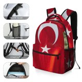 yanfind Children's Backpack  Focus Depth Field Flag Nation Outdoors Shapes   Turkish Symbols Preschool Nursery Travel Bag