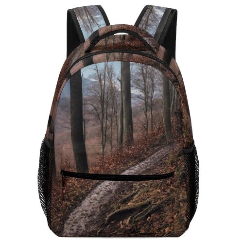 yanfind Children's Backpack Ground Road  Plant Tree  Magyarország Path Trail Trunk Autumn Leaves Preschool Nursery Travel Bag