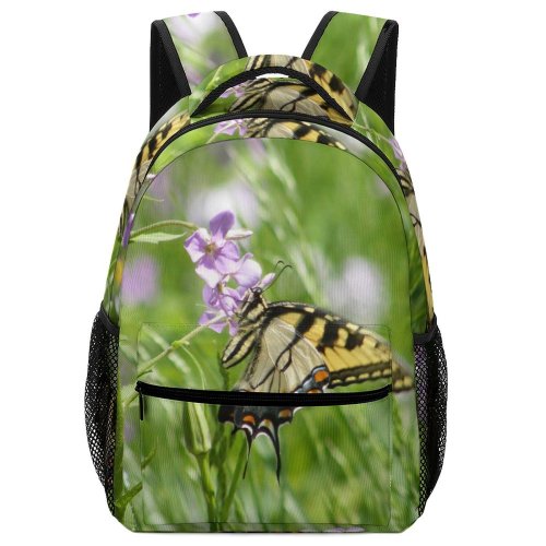 yanfind Children's Backpack Flora Swallowtail Field Aster  States Plant Butterfly Purple Spring Phlox Preschool Nursery Travel Bag