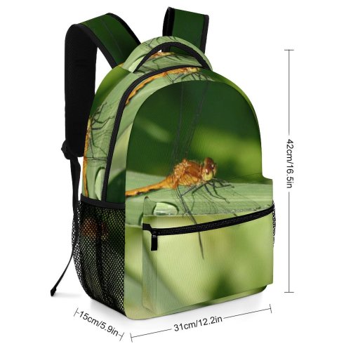 yanfind Children's Backpack Dew Insect Outside Invertebrate Dragonflies Damseflies Net Winged Insects Macro Pest Preschool Nursery Travel Bag