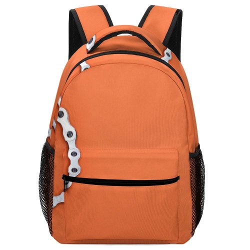yanfind Children's Backpack Bike Chain Industrial Metal Linked Design Shiny Ten Gear Artistic Font Digit Preschool Nursery Travel Bag