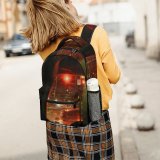 yanfind Children's Backpack Drive Street City Dark Lights Traffic Evening Travel Action Transportation Car Preschool Nursery Travel Bag