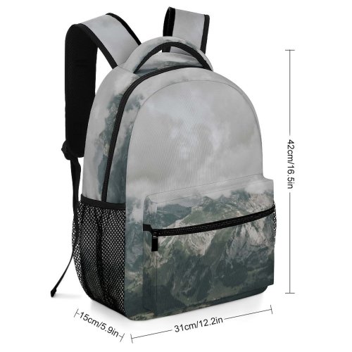 yanfind Children's Backpack Grey  Outdoors Range Slope Peak Scenery Landscape  Summer Chaesserugg Land Preschool Nursery Travel Bag